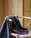 FOXFORD THROW RAINBOW GREY MULTI SPOT LAMBSWOOL