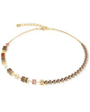 COEUR DE LION GeoCUBE NECKLACE PRECIOUS FUSION PEARLS, MOCHA MOUSSE