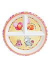 Children's plate with cartoon design on a white background