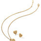 BRIGHTON EARRINGS CONTEMPO HEART STUD GOLD