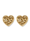 BRIGHTON EARRINGS CONTEMPO HEART STUD GOLD