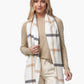 FOXFORD SCARF WHITE NEUTRAL STRIPE MERINO