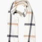 FOXFORD SCARF WHITE NEUTRAL STRIPE MERINO