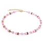 View of he pink geoCUBE necklace