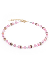 View of he pink geoCUBE necklace