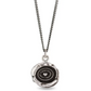 Necklace with a round pendant on a white background