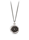 Necklace with a round pendant on a white background