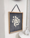 WOOD FRAMED BOTANICAL PRINT HONESTY PLANT