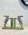 CAST IRON RABBIT BOOKENDS