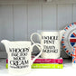 EMMA BRIDGEWATER MEDIUM STRAIGHT JUG BLACK TOAST CREAM