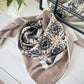 de LAMAR SILK SQUARE SCARF, OLIVE/BLACK