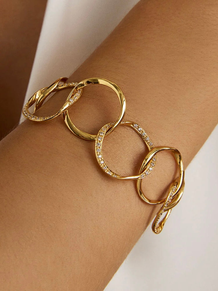 DEAN DAVIDSON BRACELET CAMILLE LINK, WHITE CZ – Provenance Fine Things