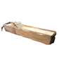 Long wooden candle holder with multiple wicks