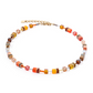Front view of a GeoCUBE necklace in sunset gold.