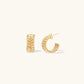 LEAH ALEXANDRA EARRINGS BRAIDED HOOPS