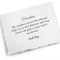 White pillow with text and 'pyrrha' branding on a white background